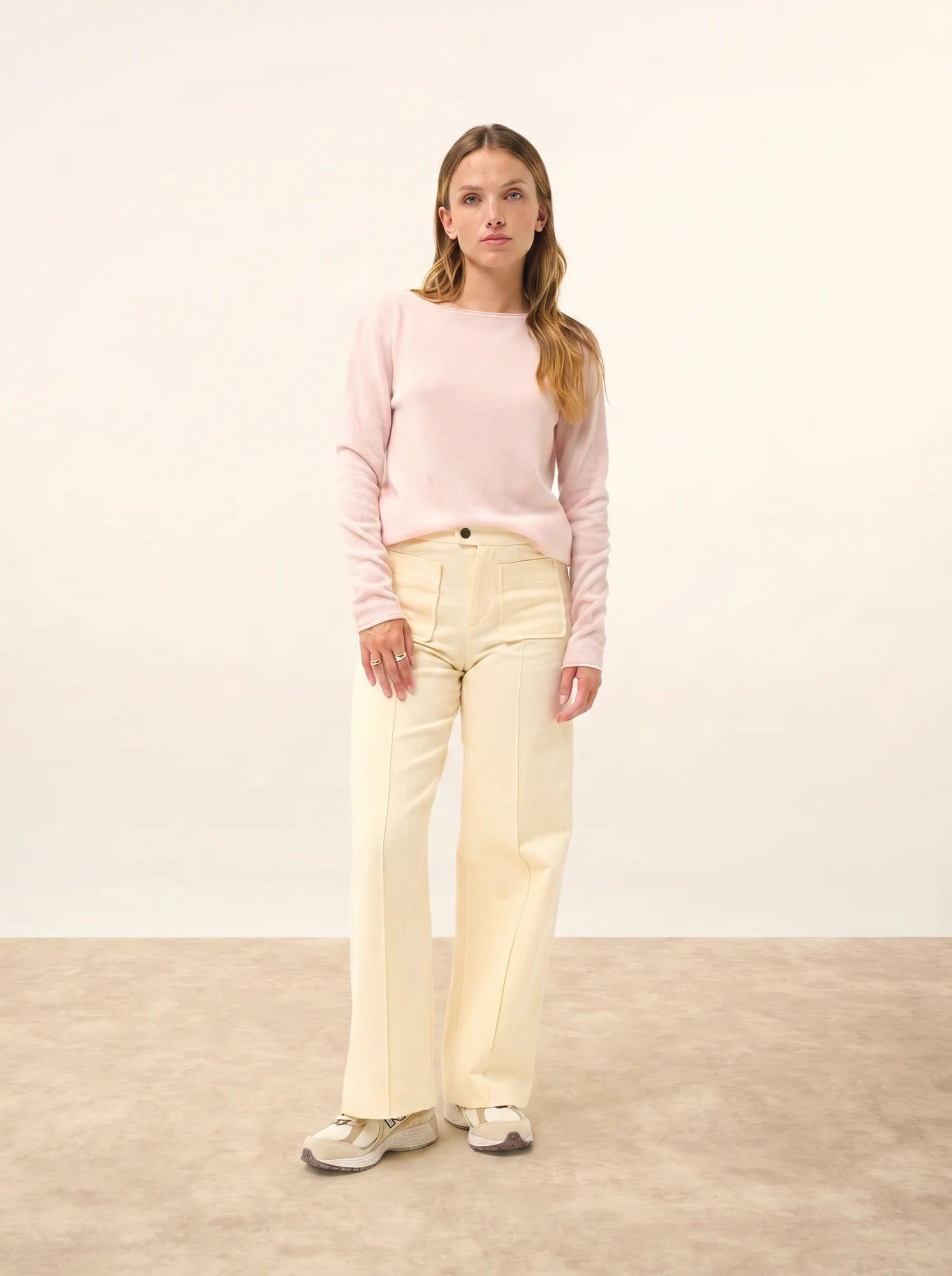 GRACE pullover u-boot-ausschnitt poudre