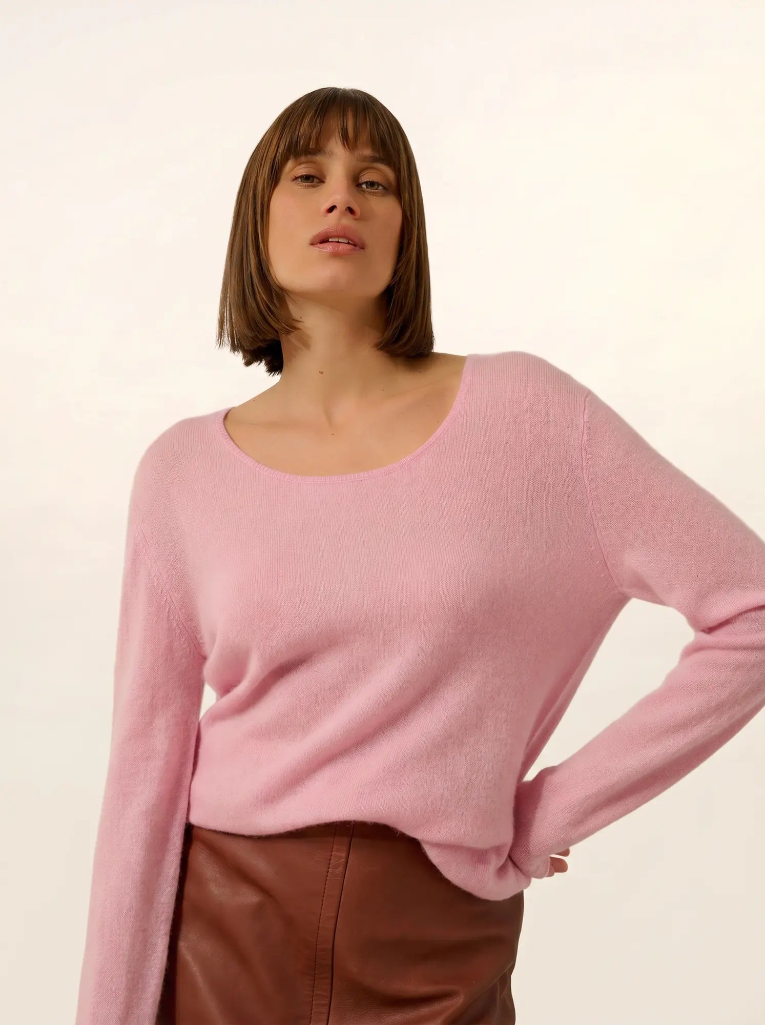 FIONA pullover rundhalsausschnitt dragée