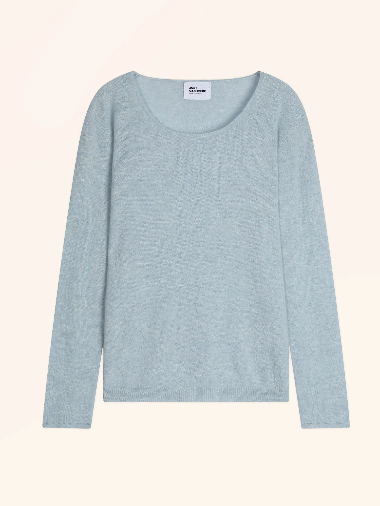 FIONA pull col rond bleu clair chiné