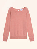 ABIGAILE Pull Col Bateau Goutte Dos Corail Chiné