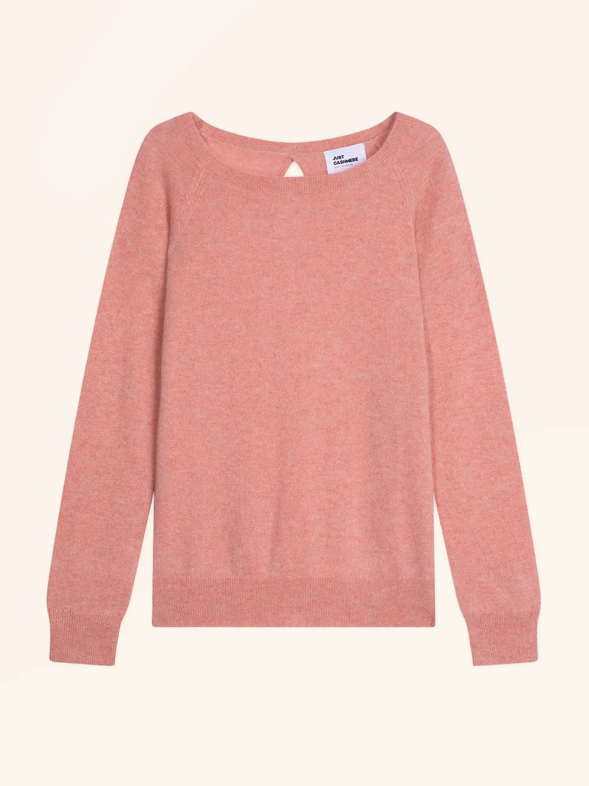 ABIGAILE Pull Col Bateau Goutte Dos Corail Chiné