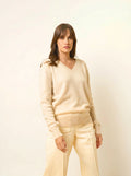 NORA pullover v-ausschnitt avoine