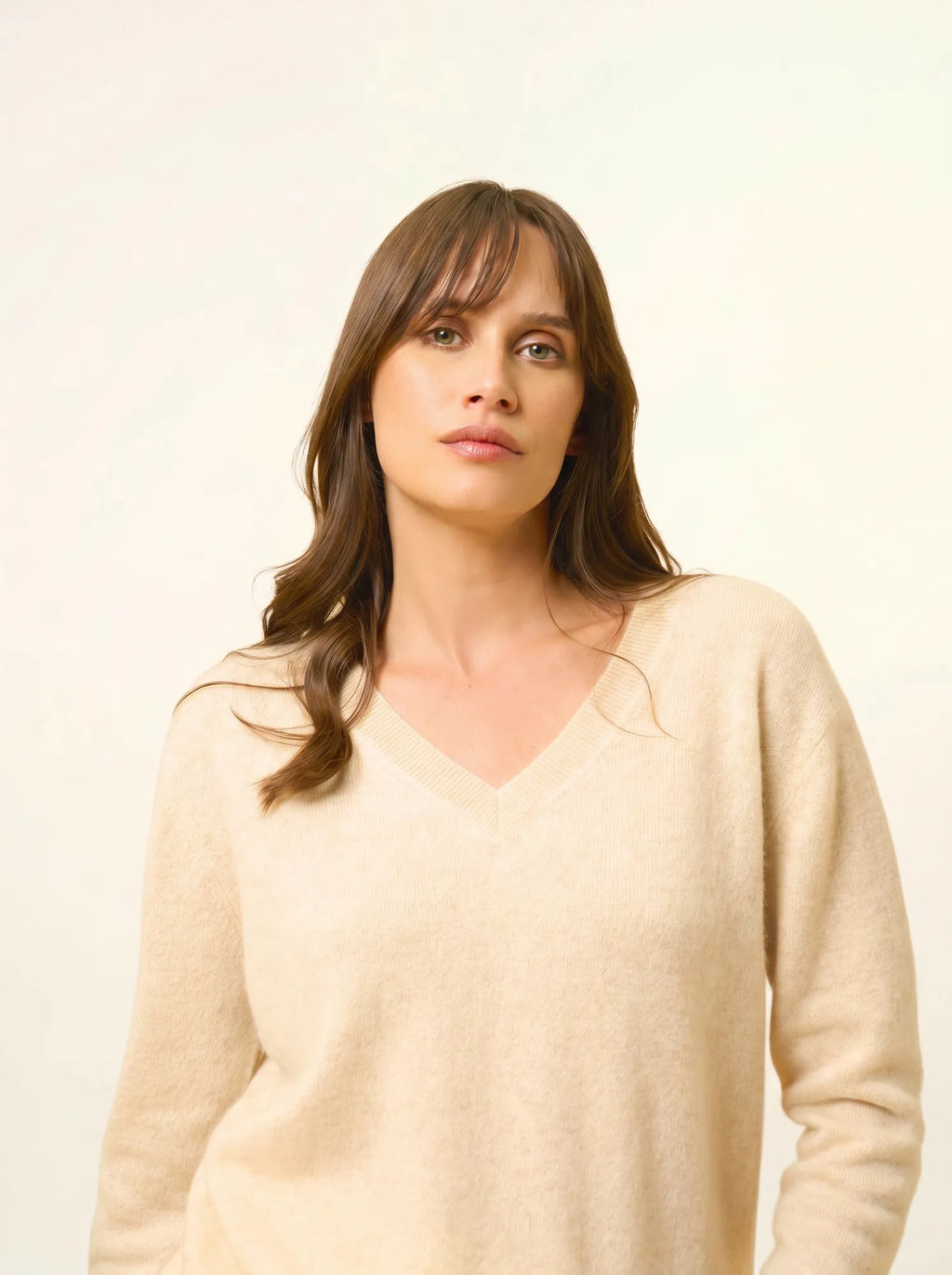 NORA pullover v-ausschnitt avoine