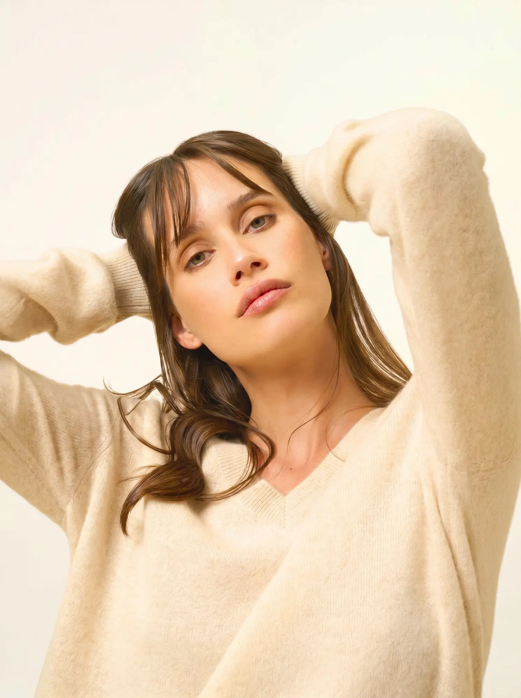 NORA pullover v-ausschnitt avoine