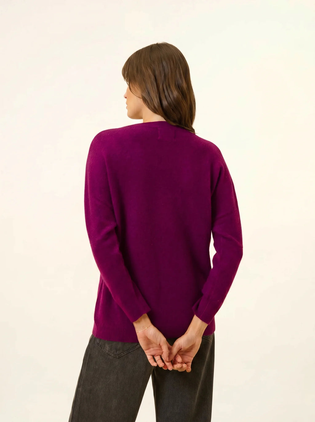 REBECCA pullover chauve souris pflaume