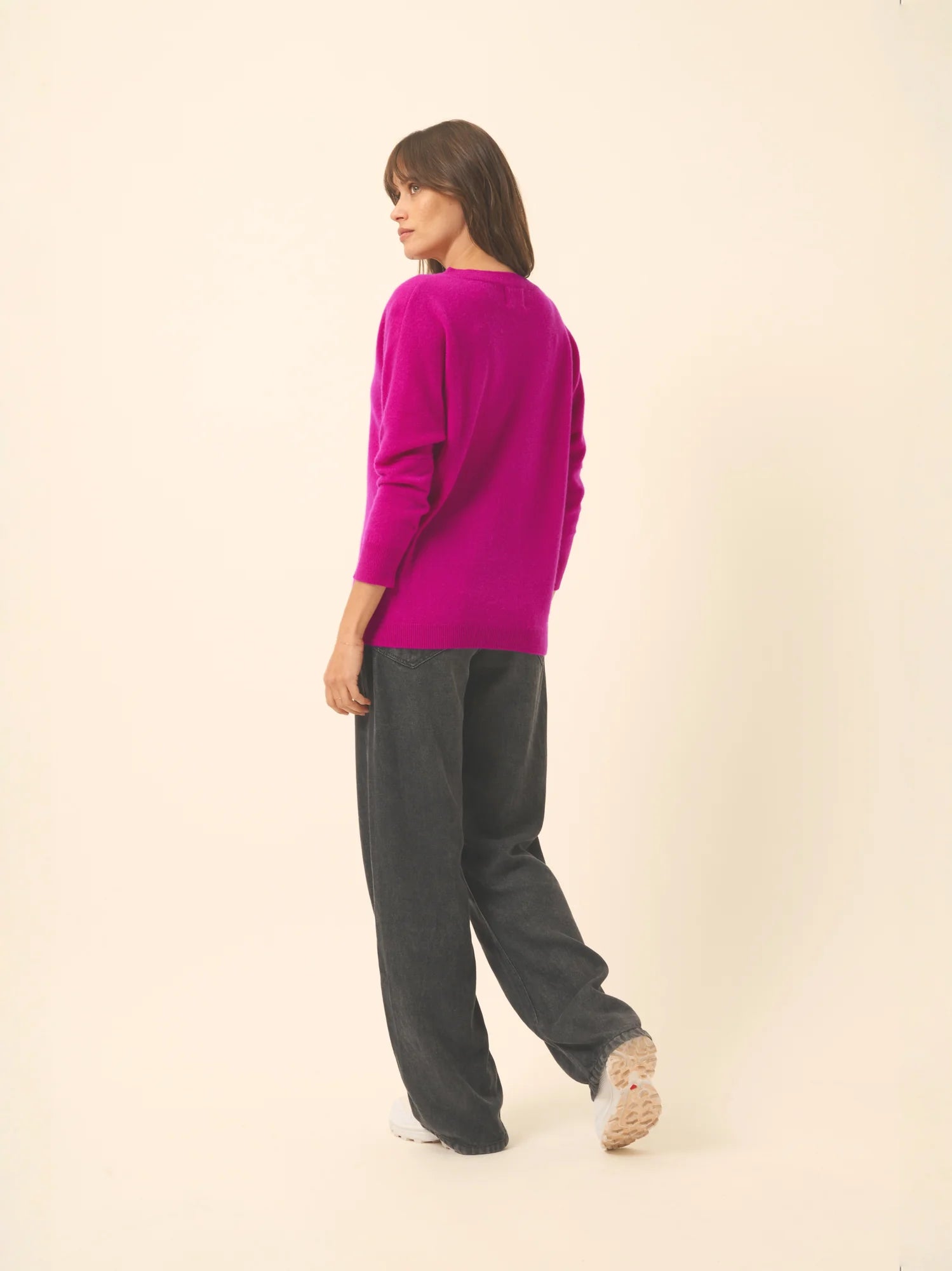 REBECCA pullover chauve souris violine