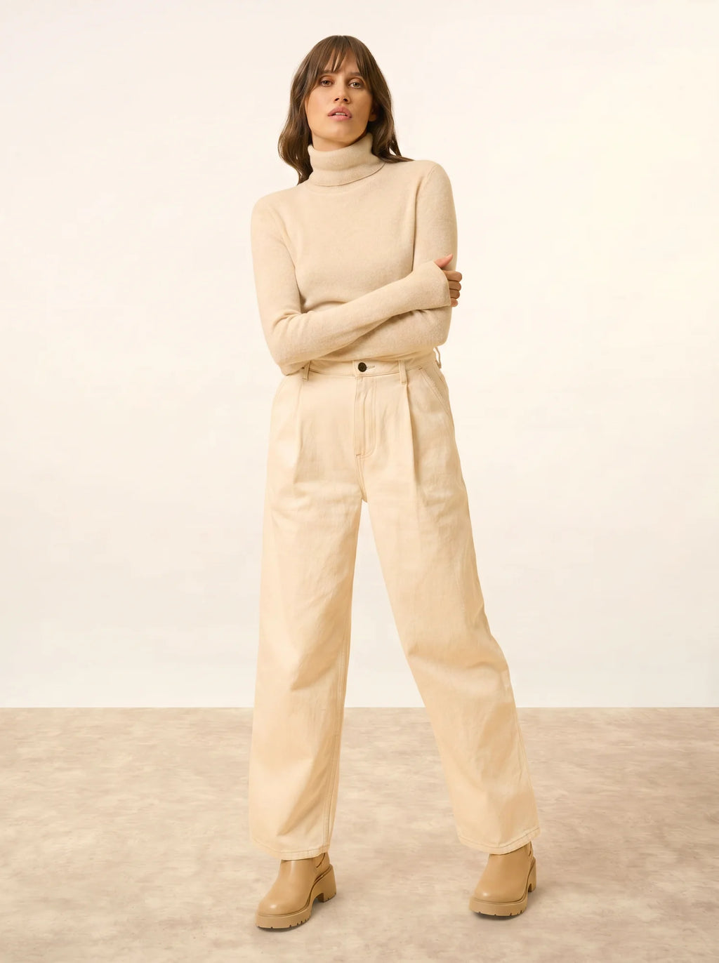 AVA pullover rollkragen avoine