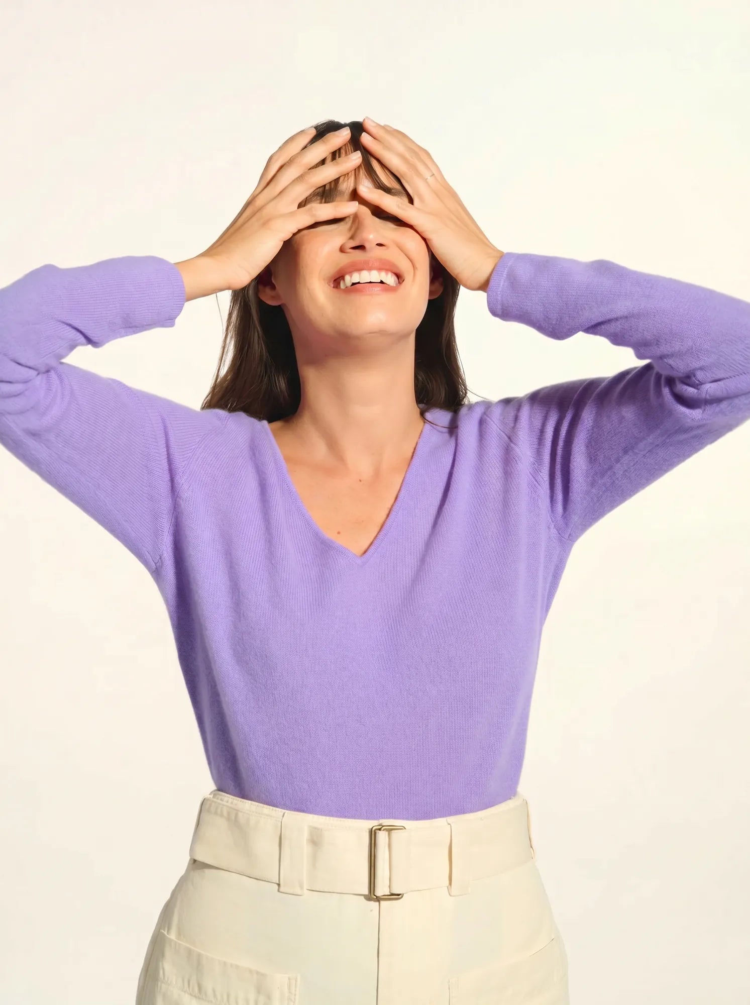 JOAN pullover v-ausschnitt lavendel