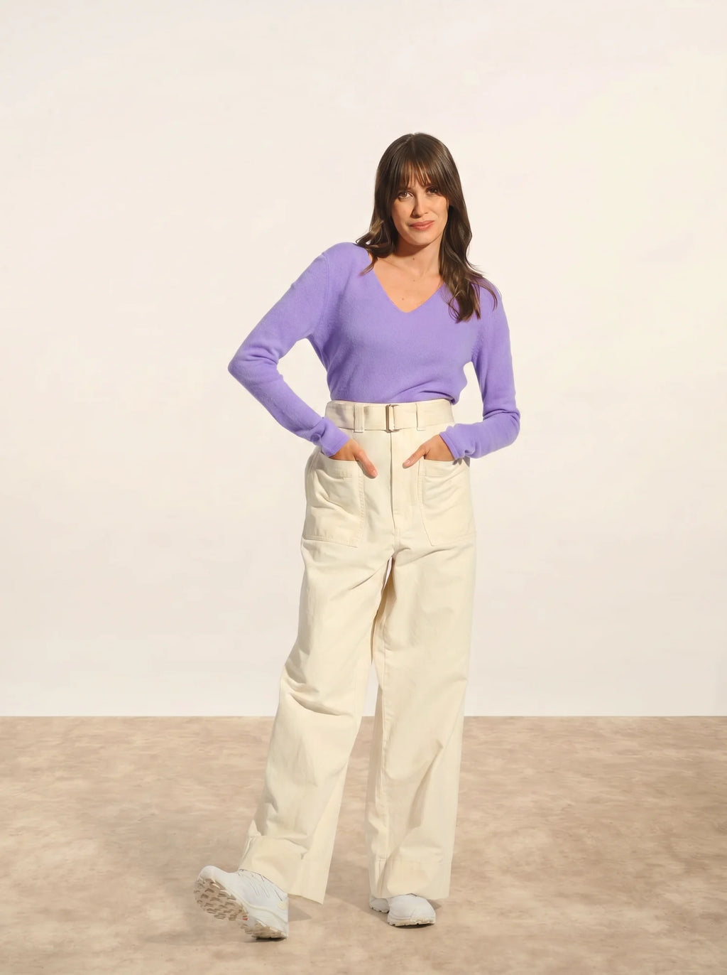 JOAN pullover v-ausschnitt lavendel