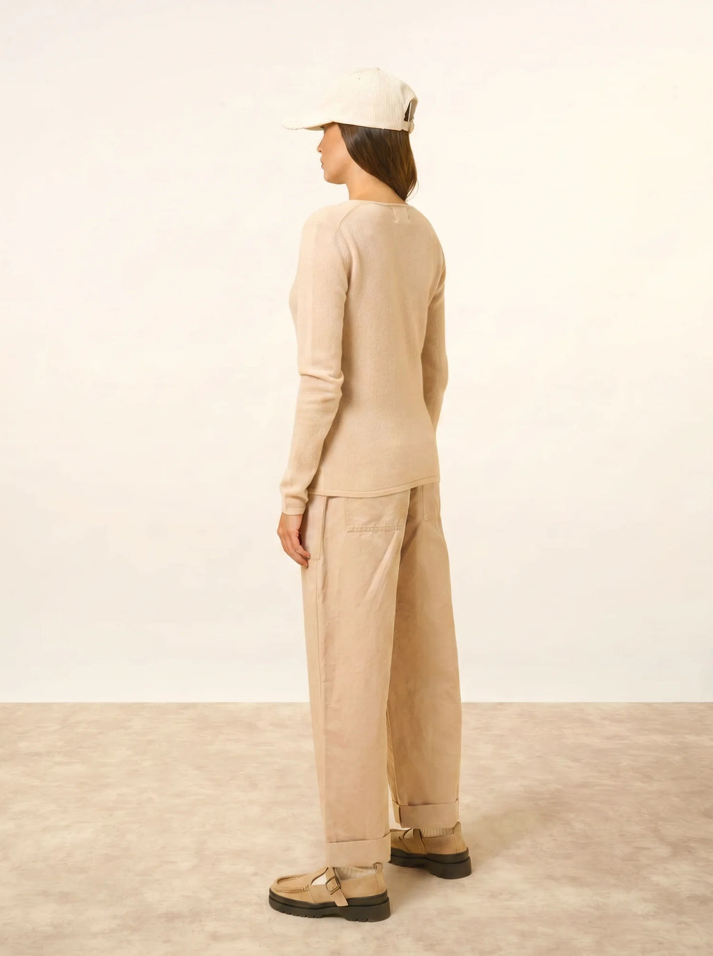 JOAN pullover v-ausschnitt nude
