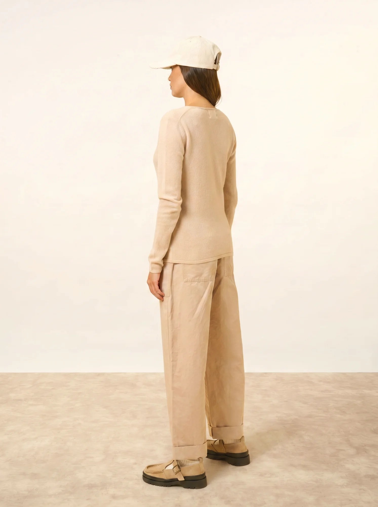 JOAN pullover v-ausschnitt nude