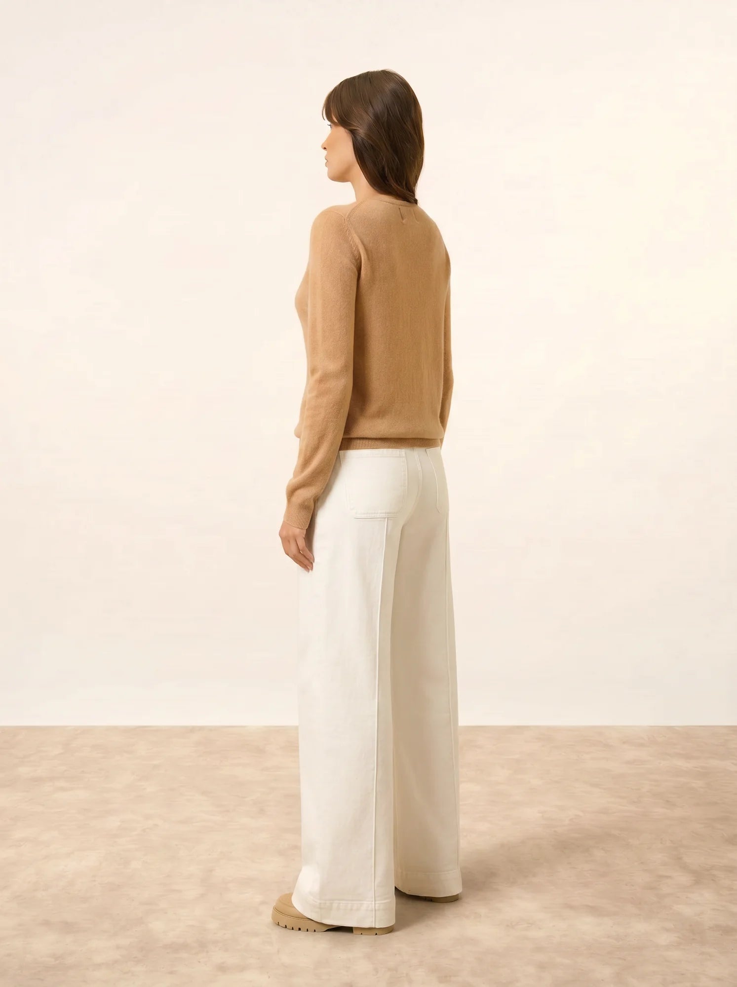 KATHARINE strickjacke rundhalsausschnitt sahara