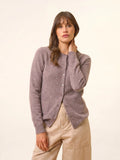 KATHARINE strickjacke rundhalsausschnitt caribou meliert