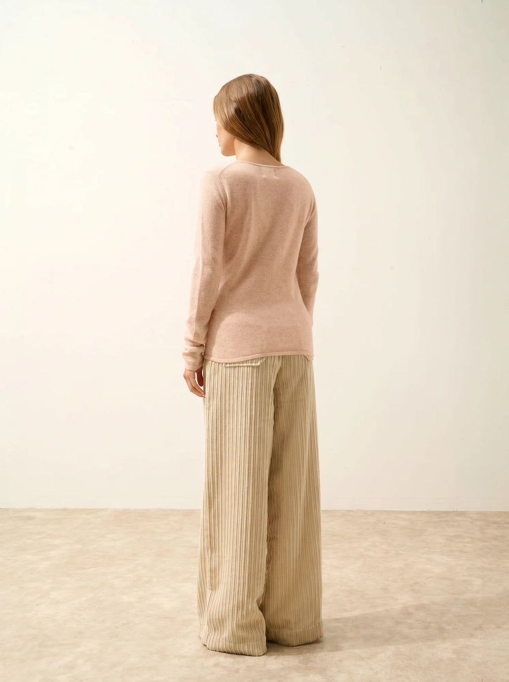 VIVIAN pullover rundhalsausschnitt beige