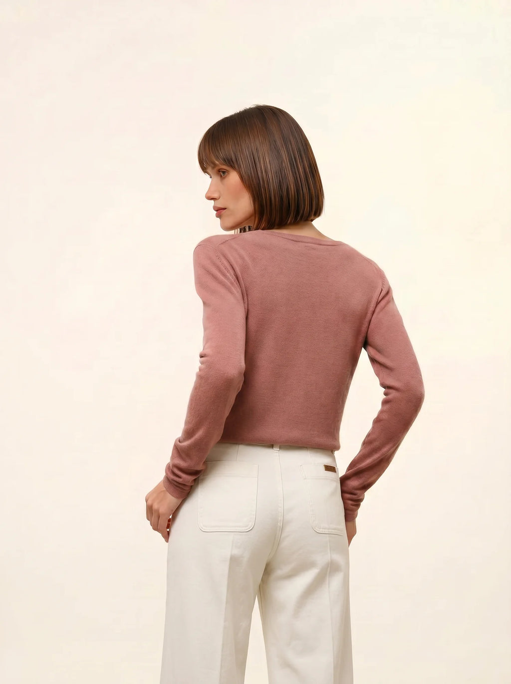 VIVIAN pullover rundhalsausschnitt terracotta