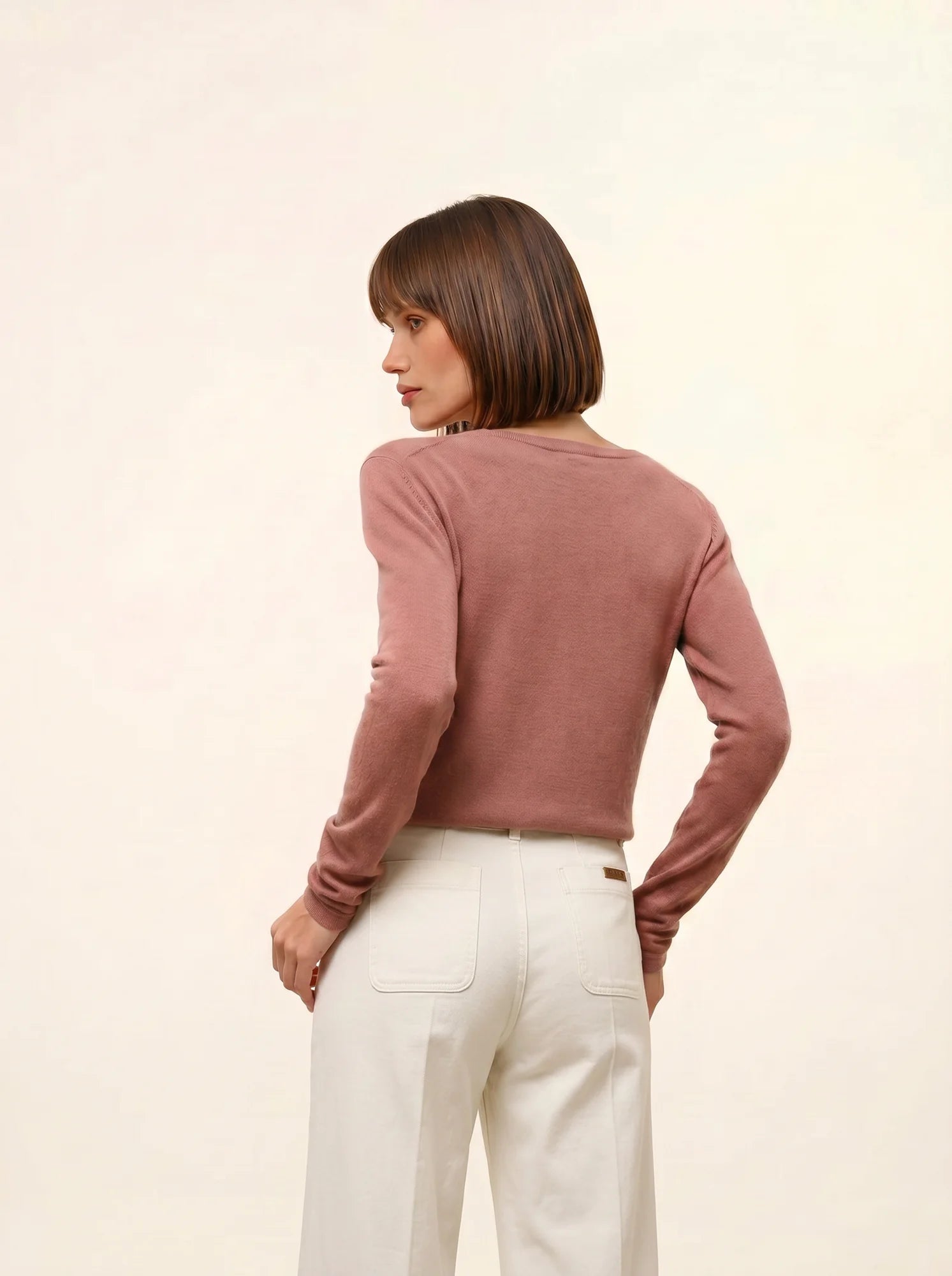 VIVIAN pull col rond terracotta