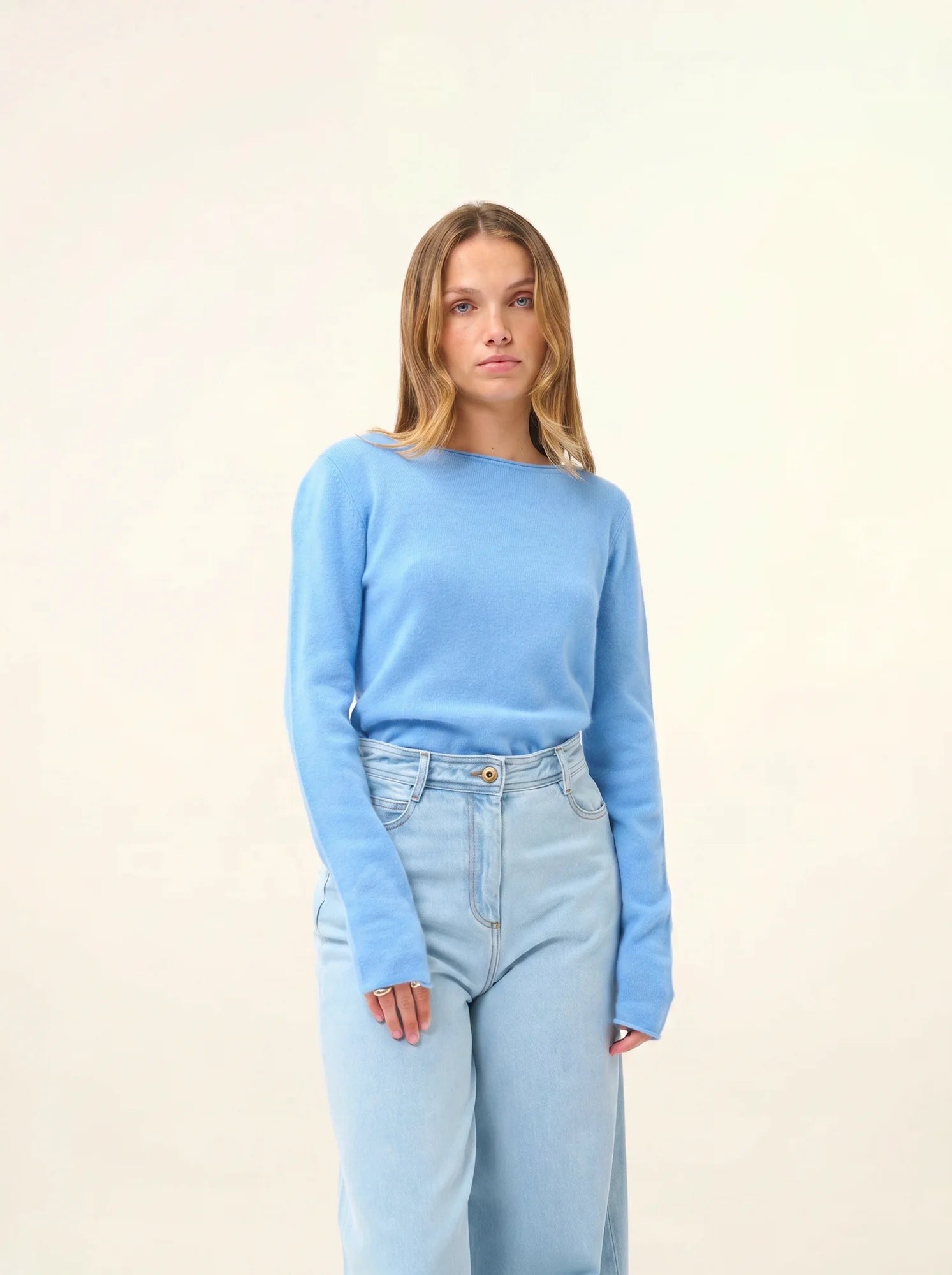 GRACE pullover u-boot-ausschnitt blau bébé