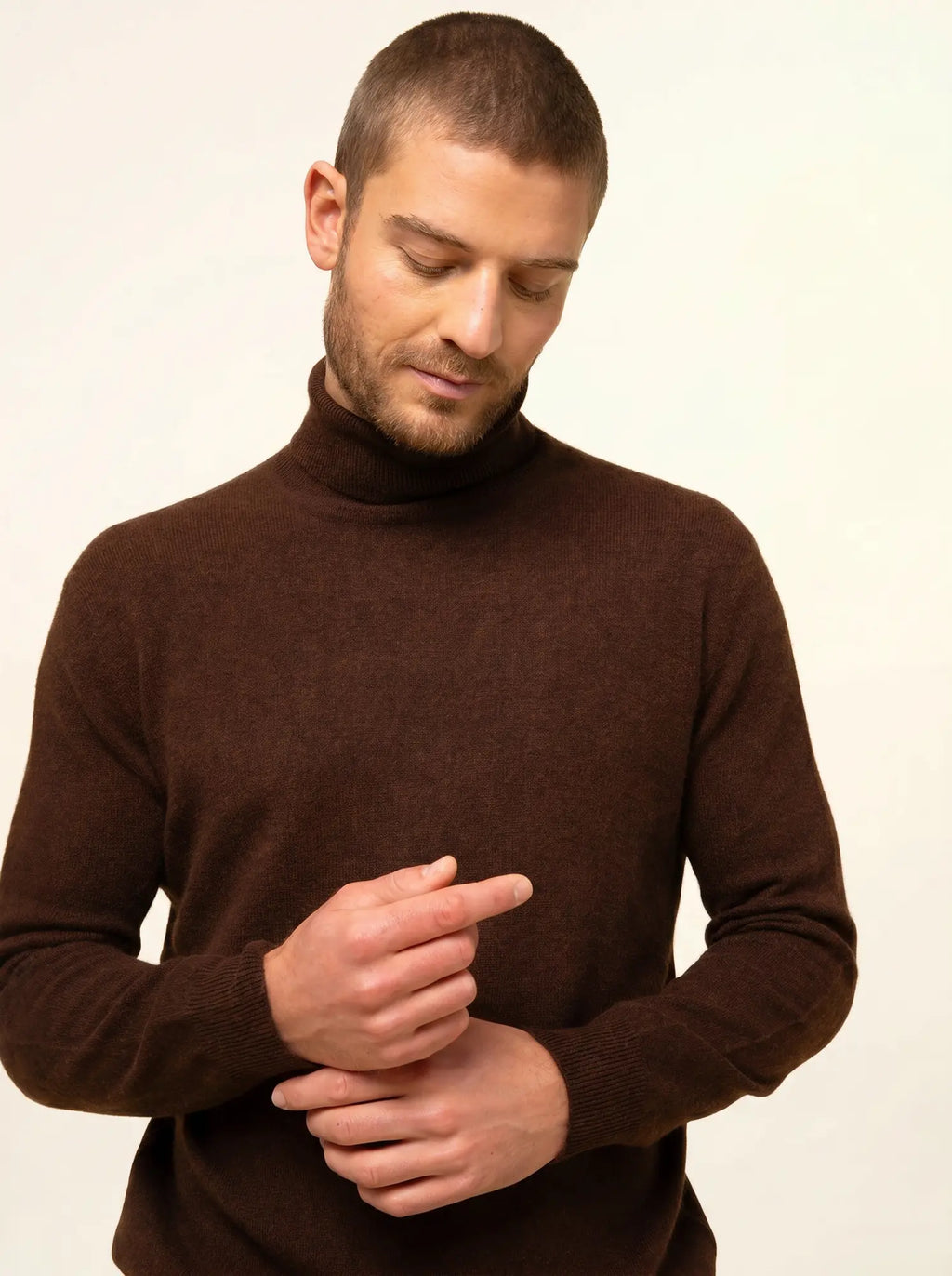 CONNOR pullover rollkragen kaffee