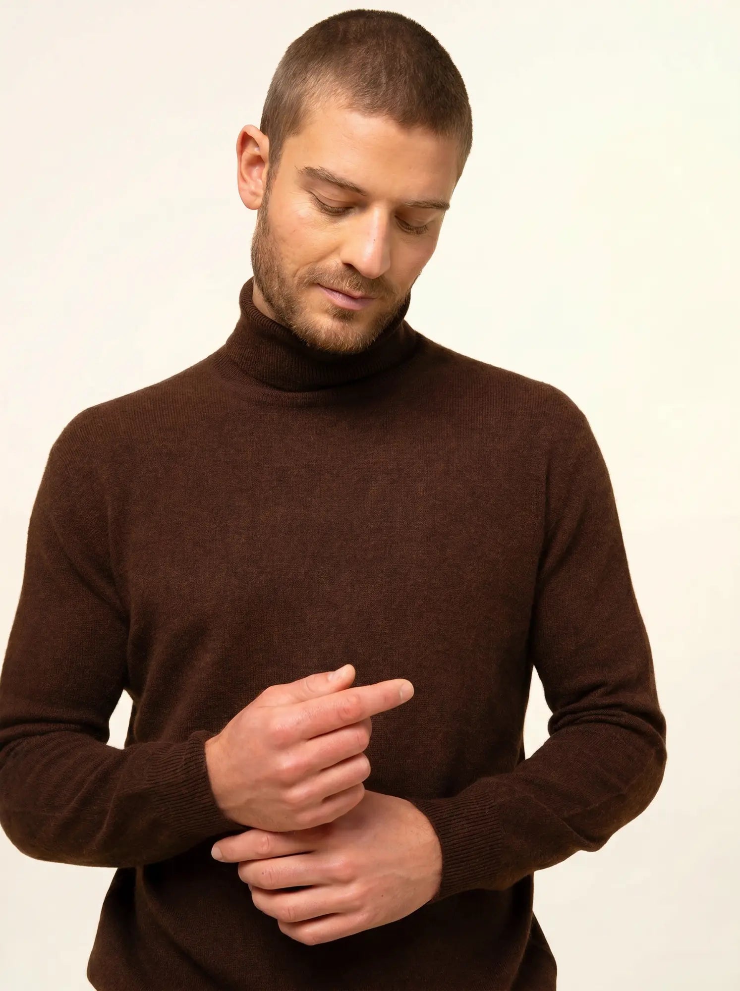 CONNOR pullover rollkragen kaffee