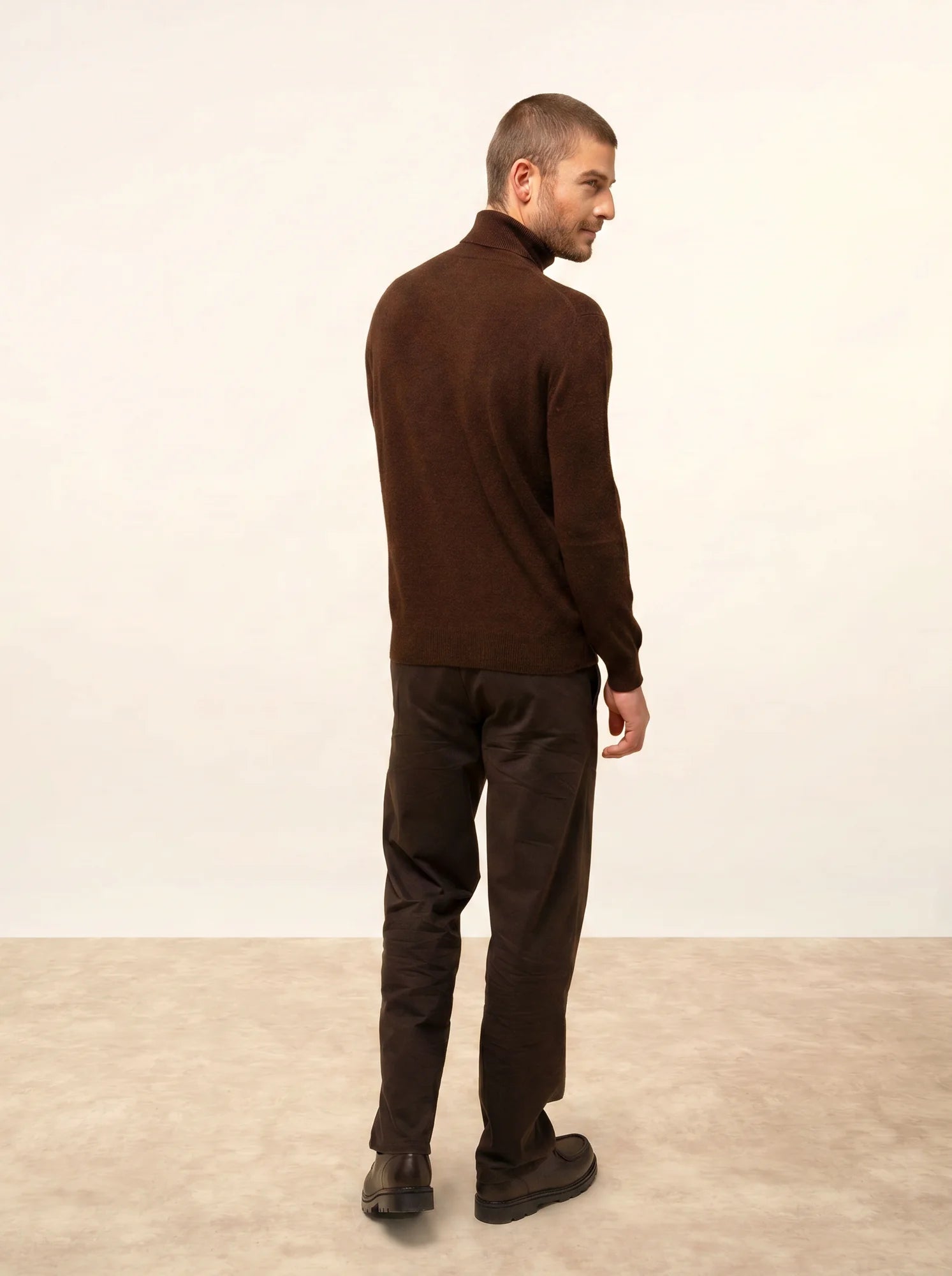 CONNOR pullover rollkragen kaffee