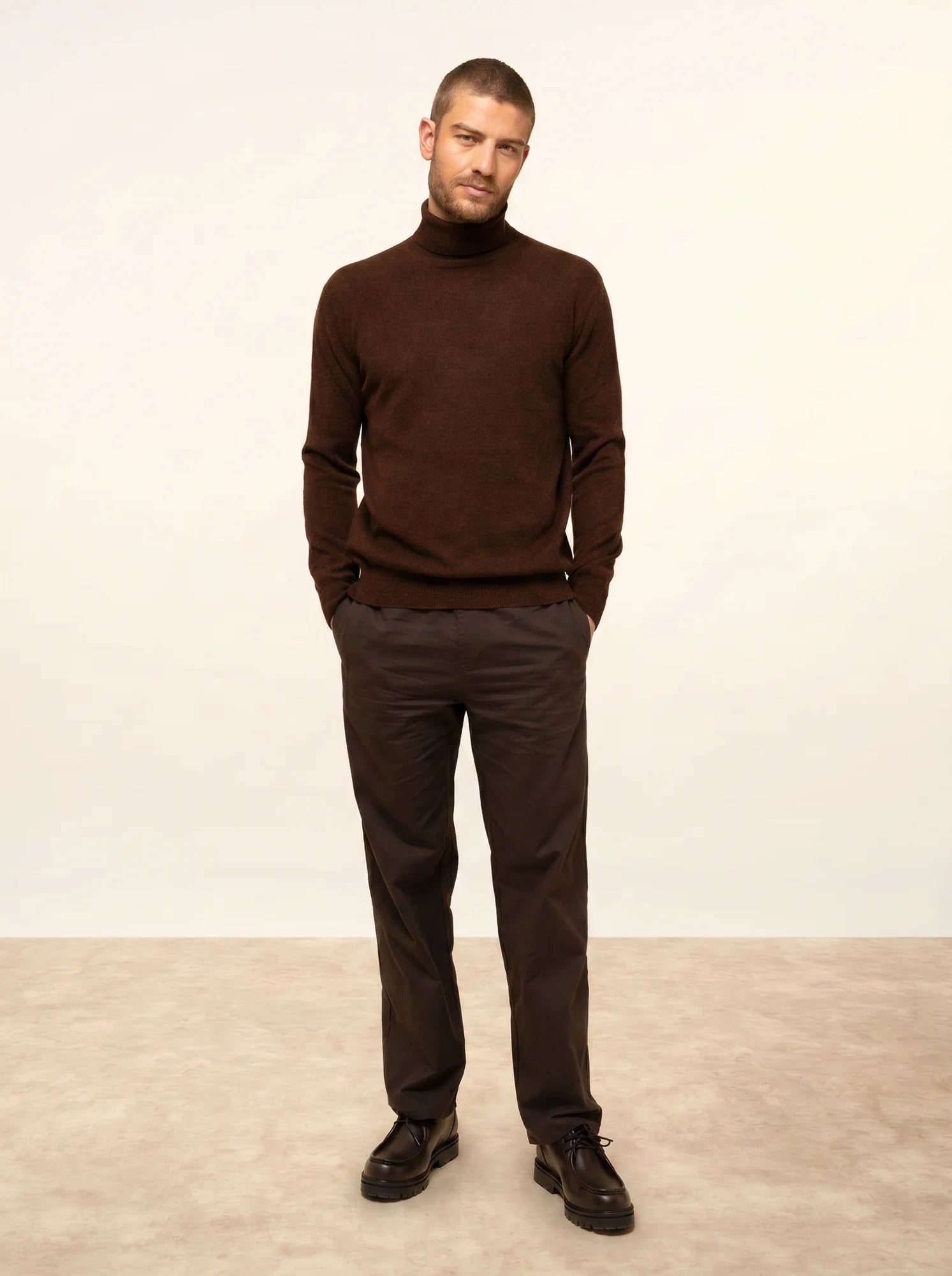 CONNOR pullover rollkragen kaffee