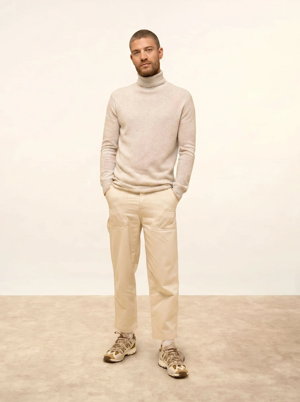 CONNOR pullover rollkragen perlgrau meliert