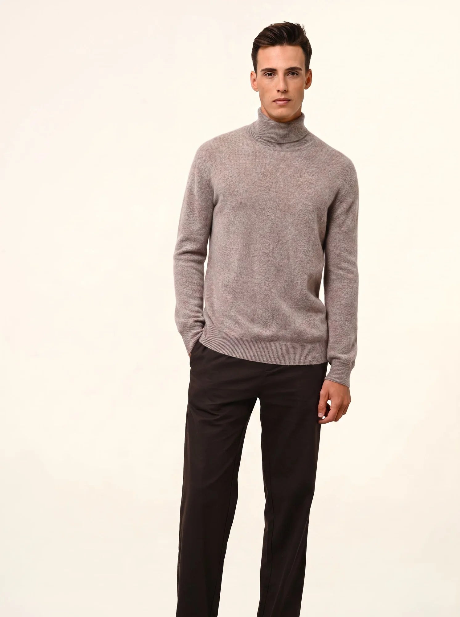 CONNOR pullover rollkragen caribou meliert