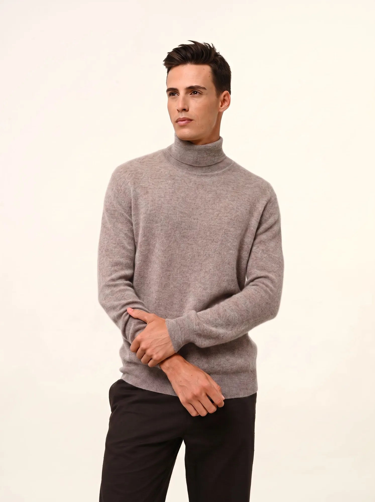 CONNOR pullover rollkragen caribou meliert