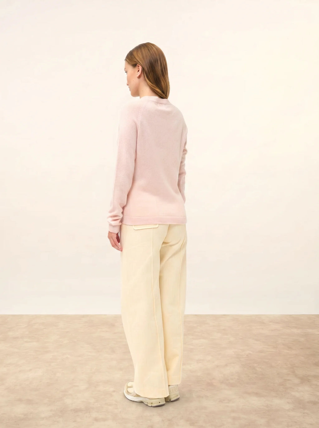 JANE pullover rundhalsausschnitt poudre
