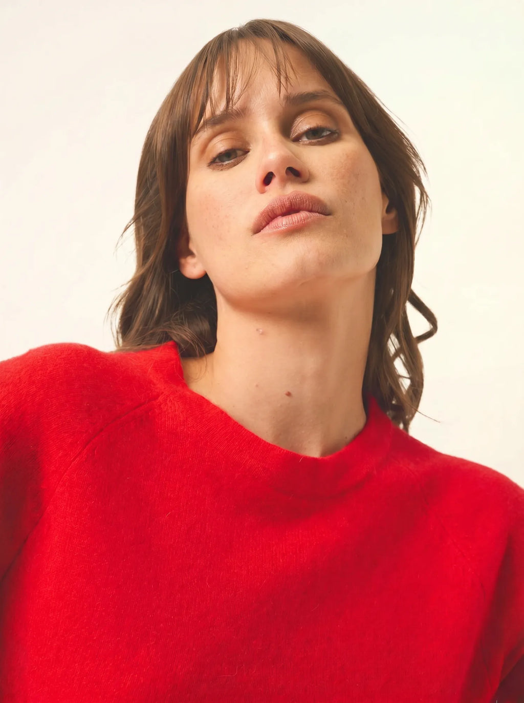 JANE pullover rundhalsausschnitt carmin