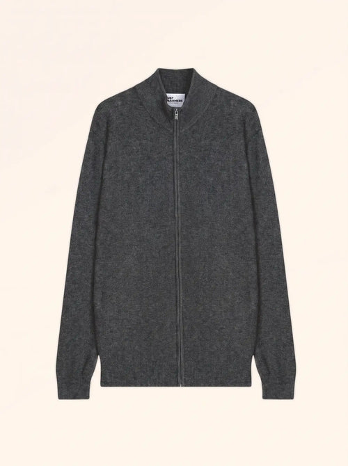 ALAN gilet zippé col montant anthracite chiné
