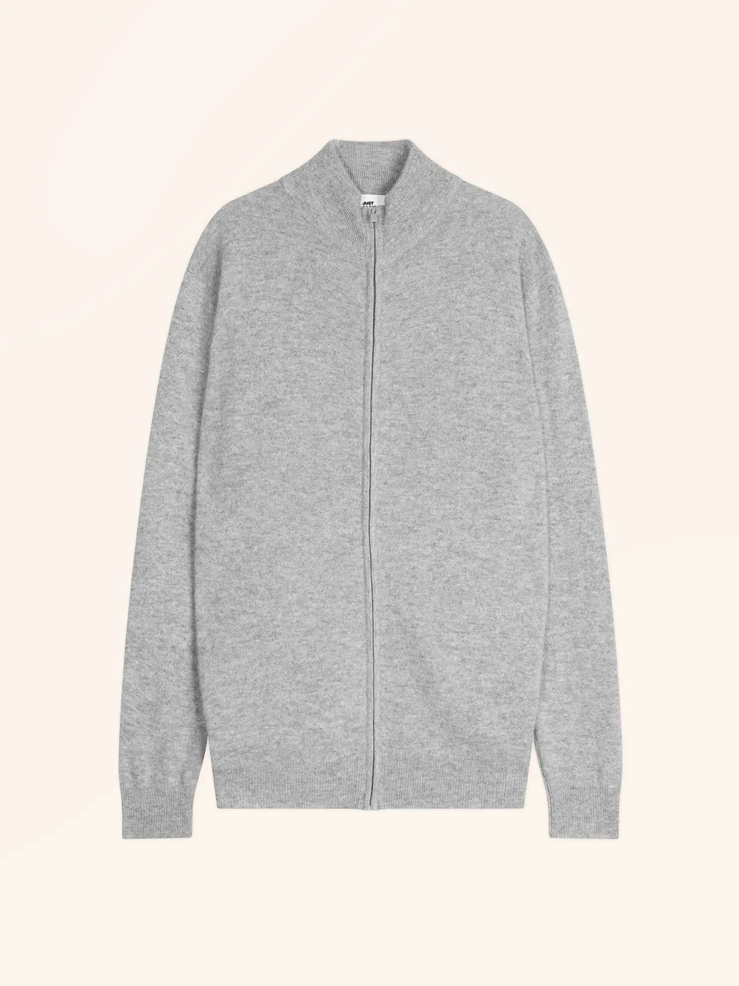 ALAN gilet zippé col montant nuage chiné