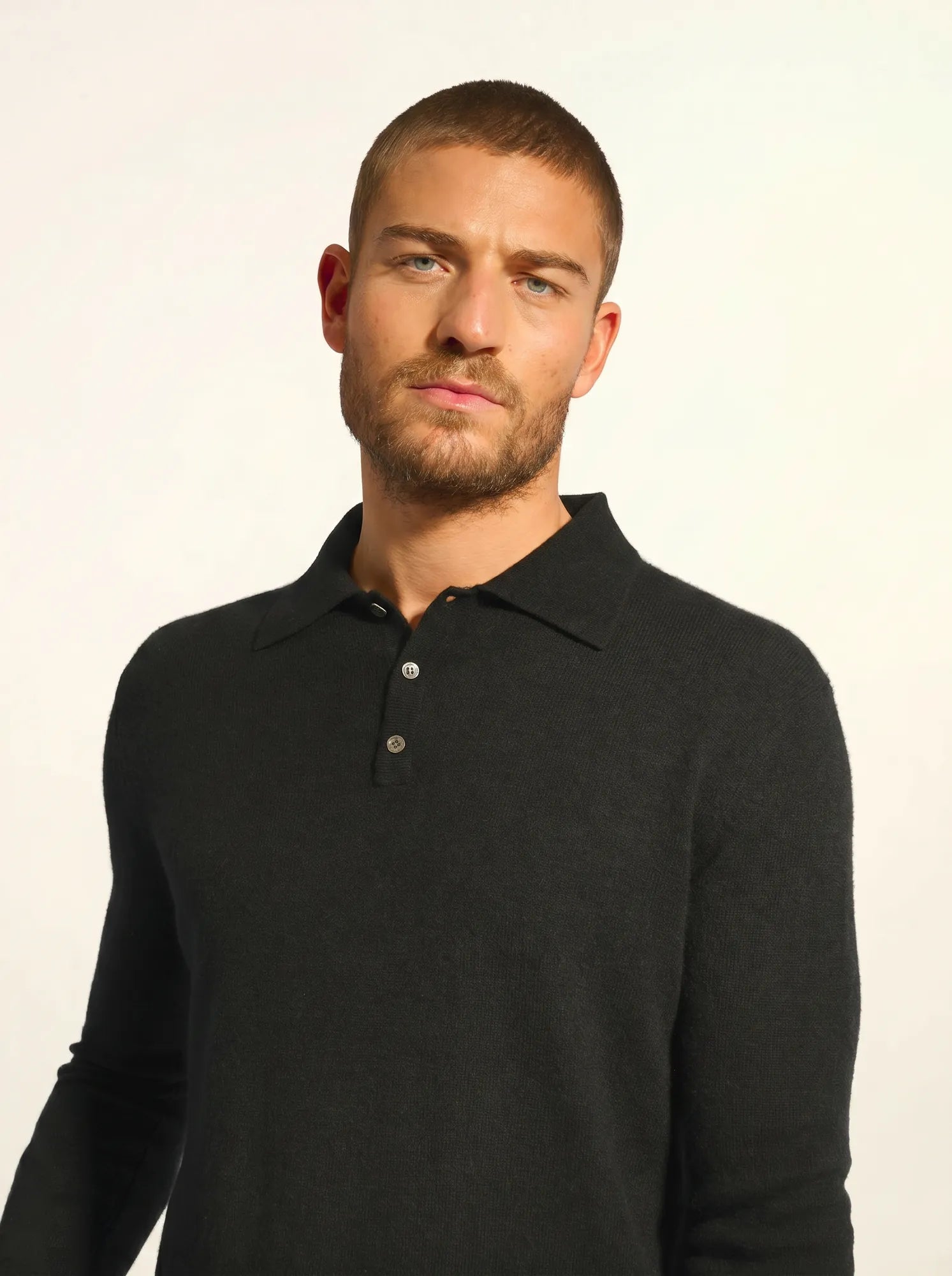 DOUGLAS polo manches longues noir