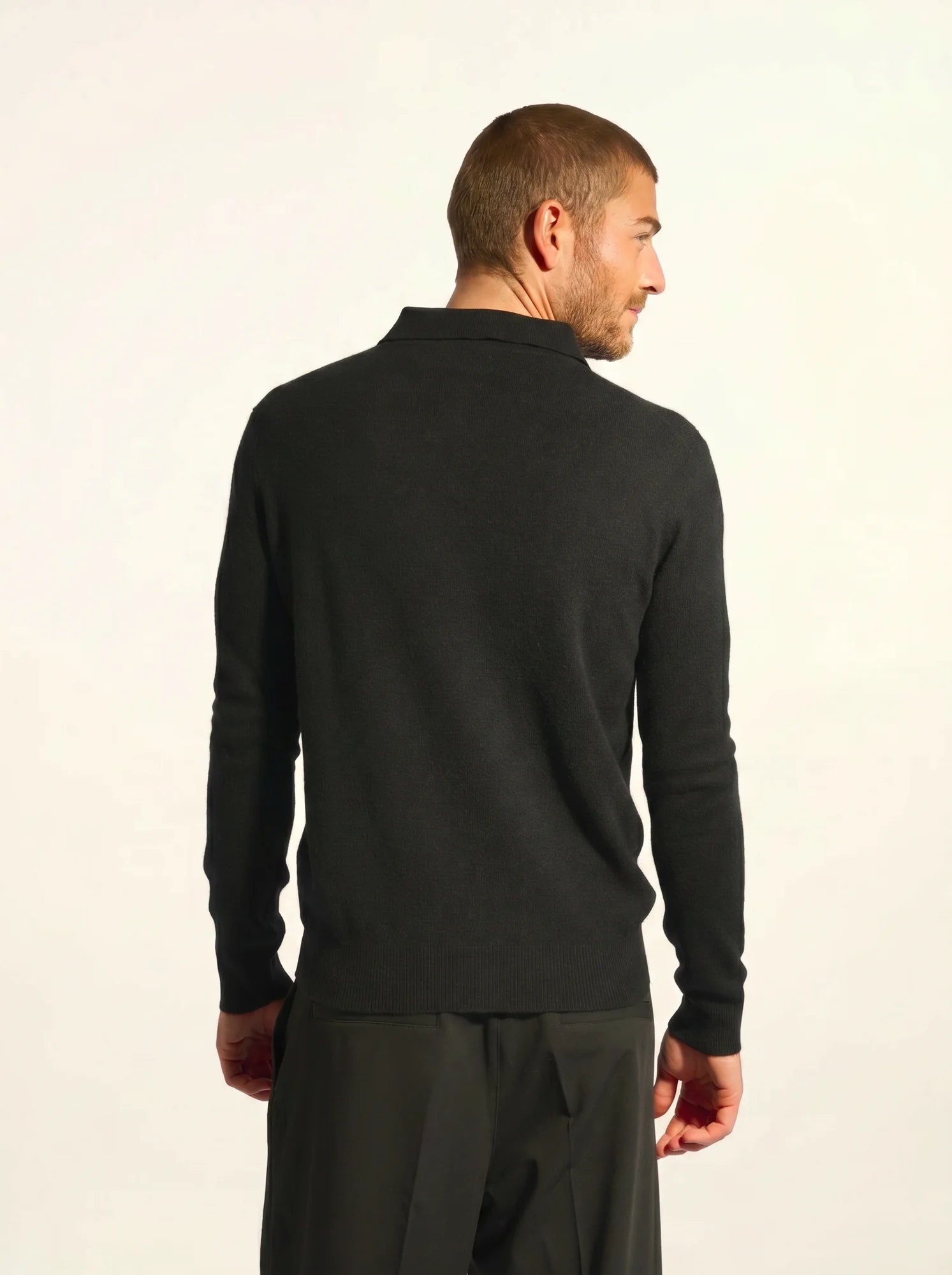 DOUGLAS polo manches longues noir