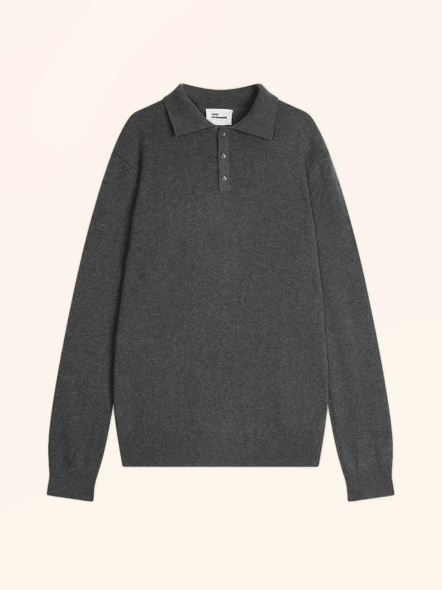 DOUGLAS polo manches longues anthracite chiné