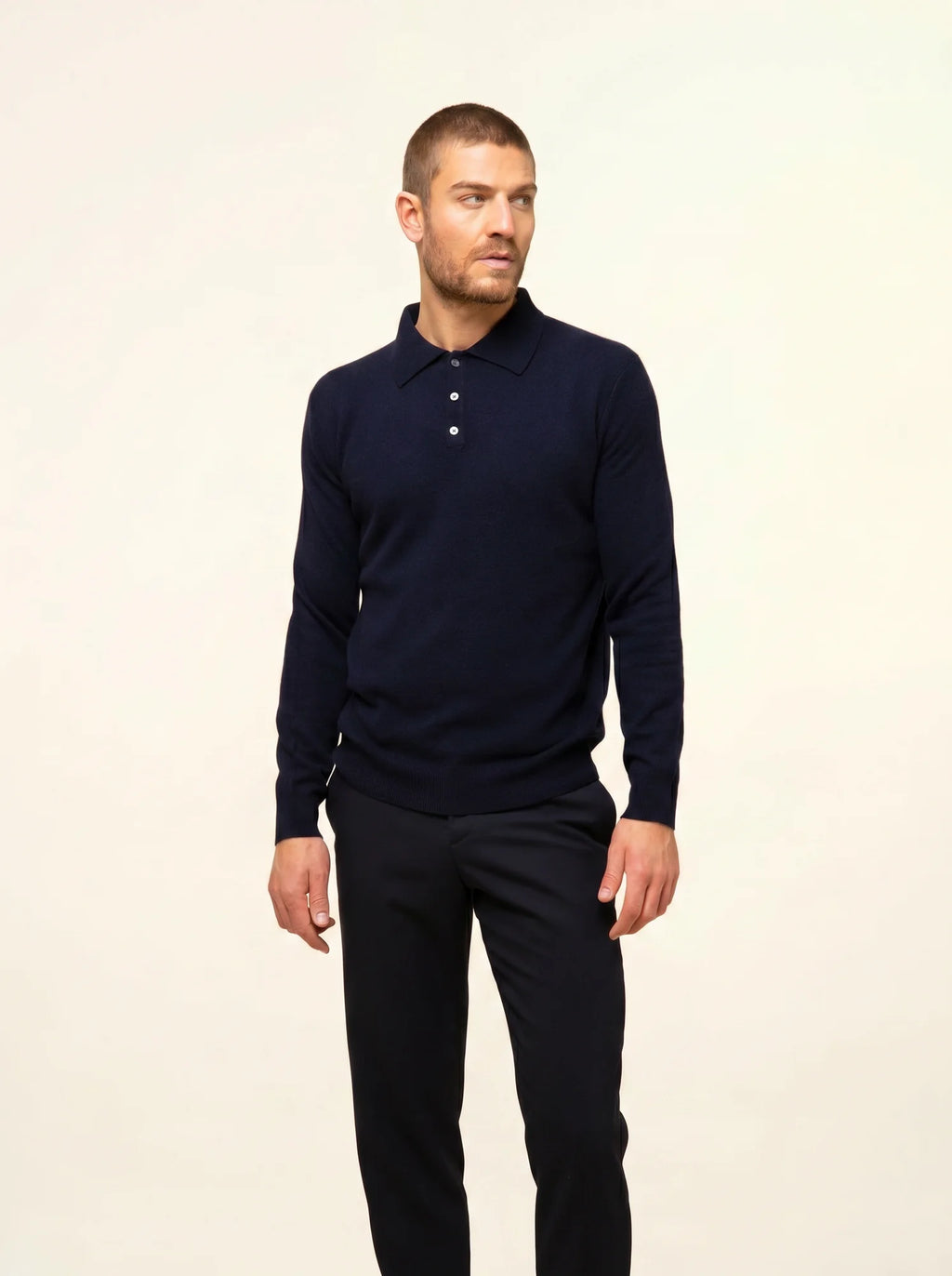 DOUGLAS poloshirt langarm marineblau