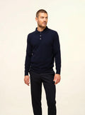 DOUGLAS poloshirt langarm marineblau