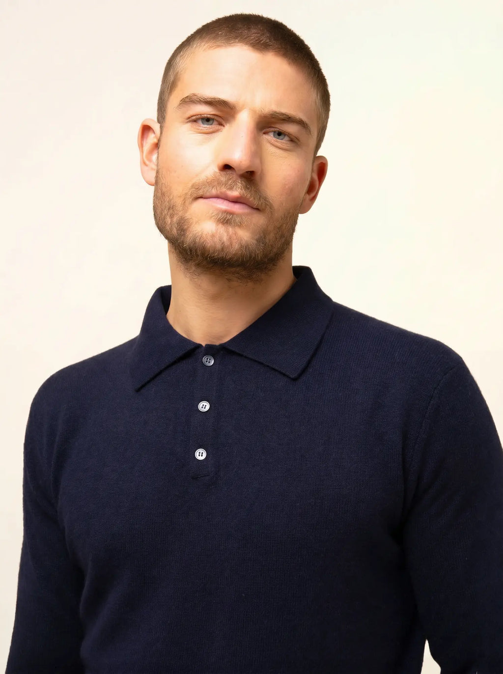 DOUGLAS poloshirt langarm marineblau
