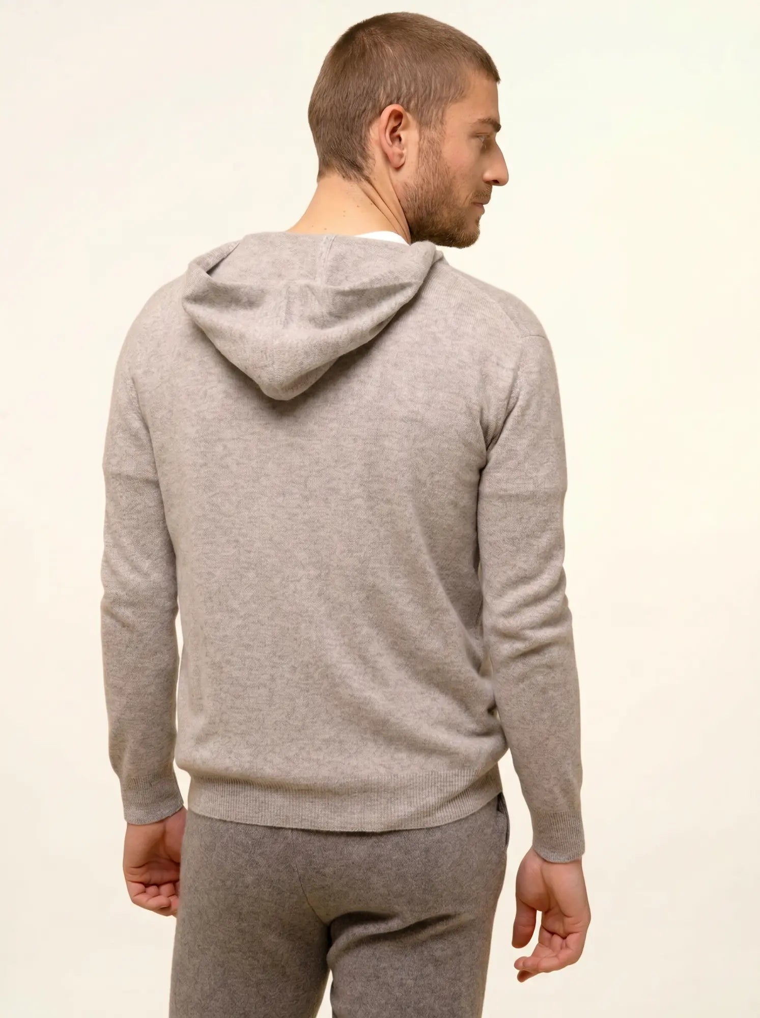 ELLIOT gilet zippé capuche nuage chiné