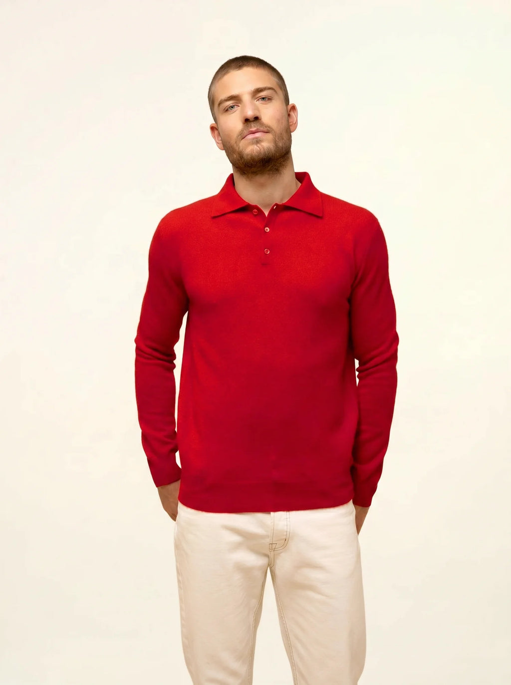 DOUGLAS poloshirt langarm rot