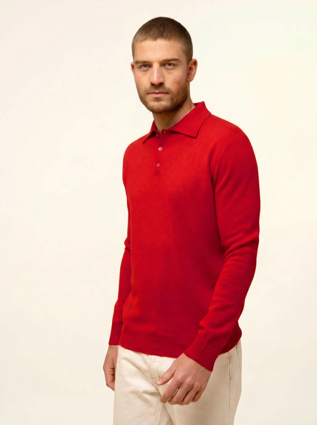 DOUGLAS poloshirt langarm rot