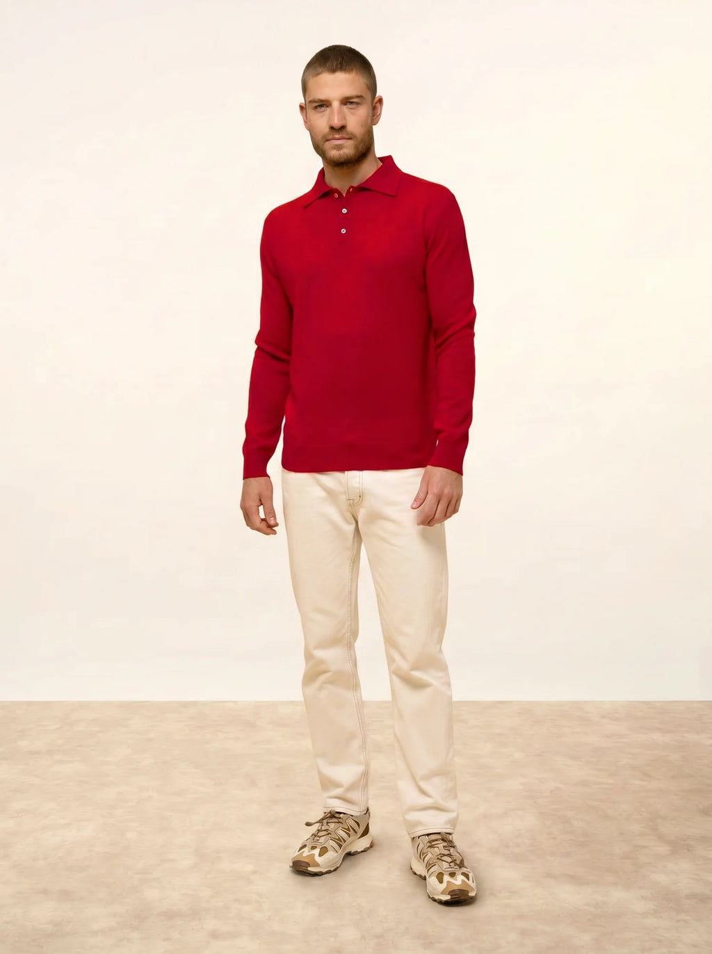 DOUGLAS poloshirt langarm rot