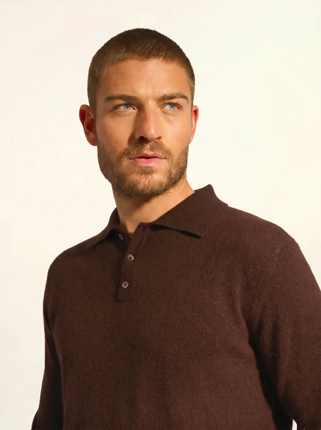 DOUGLAS polo manches longues choco