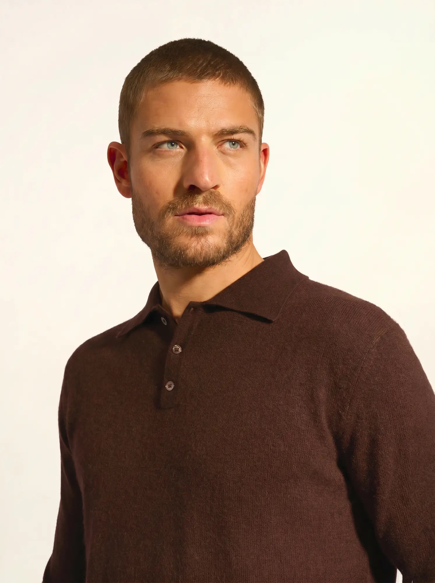 DOUGLAS polo manches longues choco
