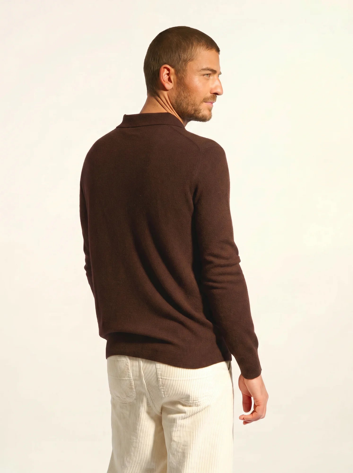 DOUGLAS polo manches longues choco