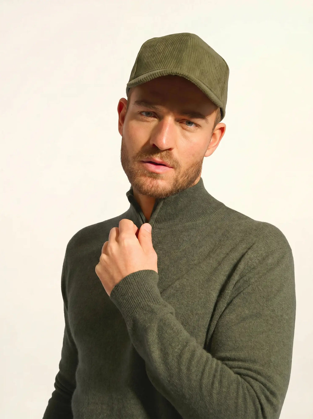 BRADLEY pullover dockermütze khaki meliert