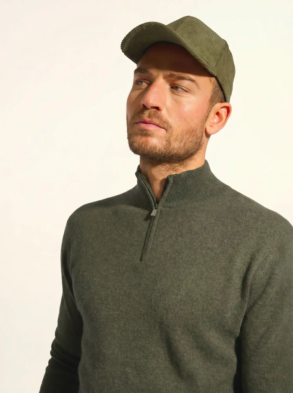 BRADLEY pullover dockermütze khaki meliert