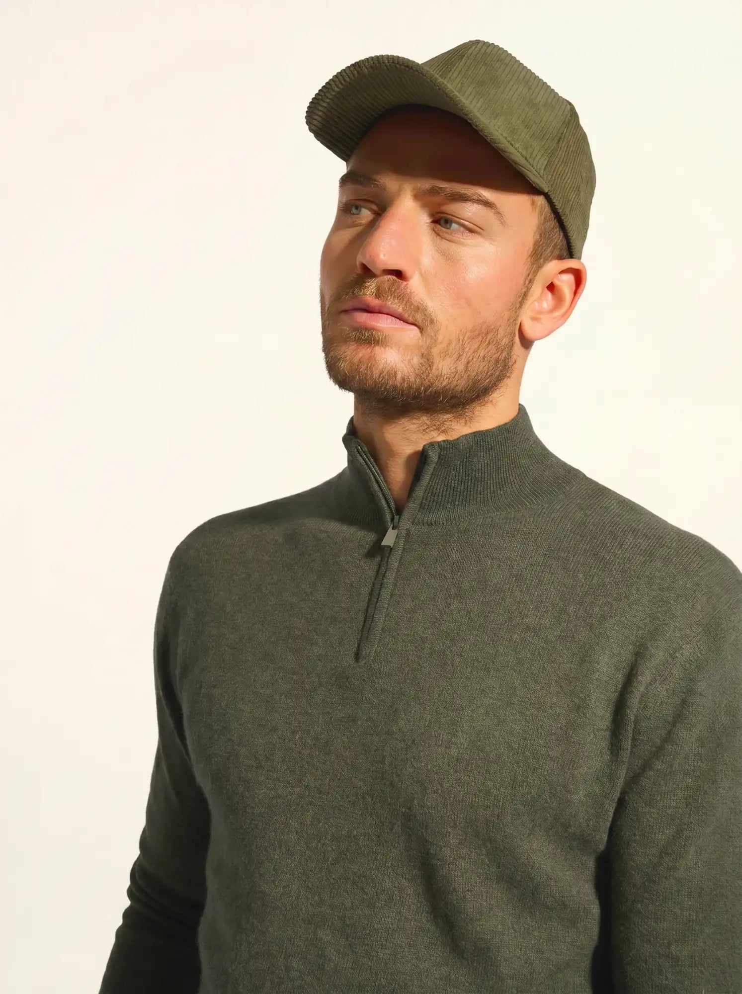 BRADLEY pullover dockermütze khaki meliert