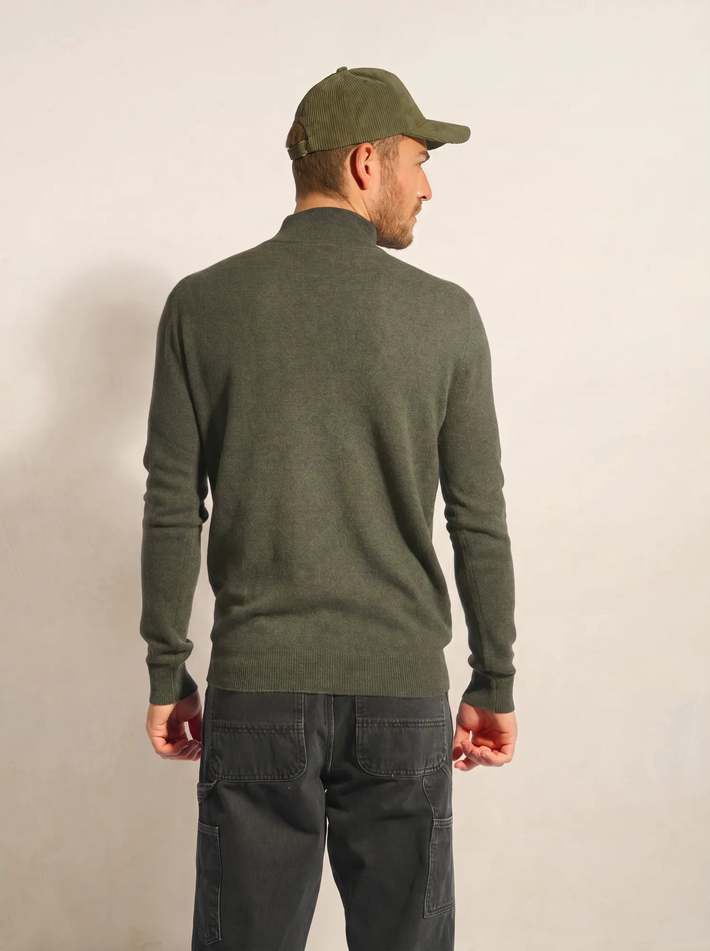 BRADLEY pullover dockermütze khaki meliert