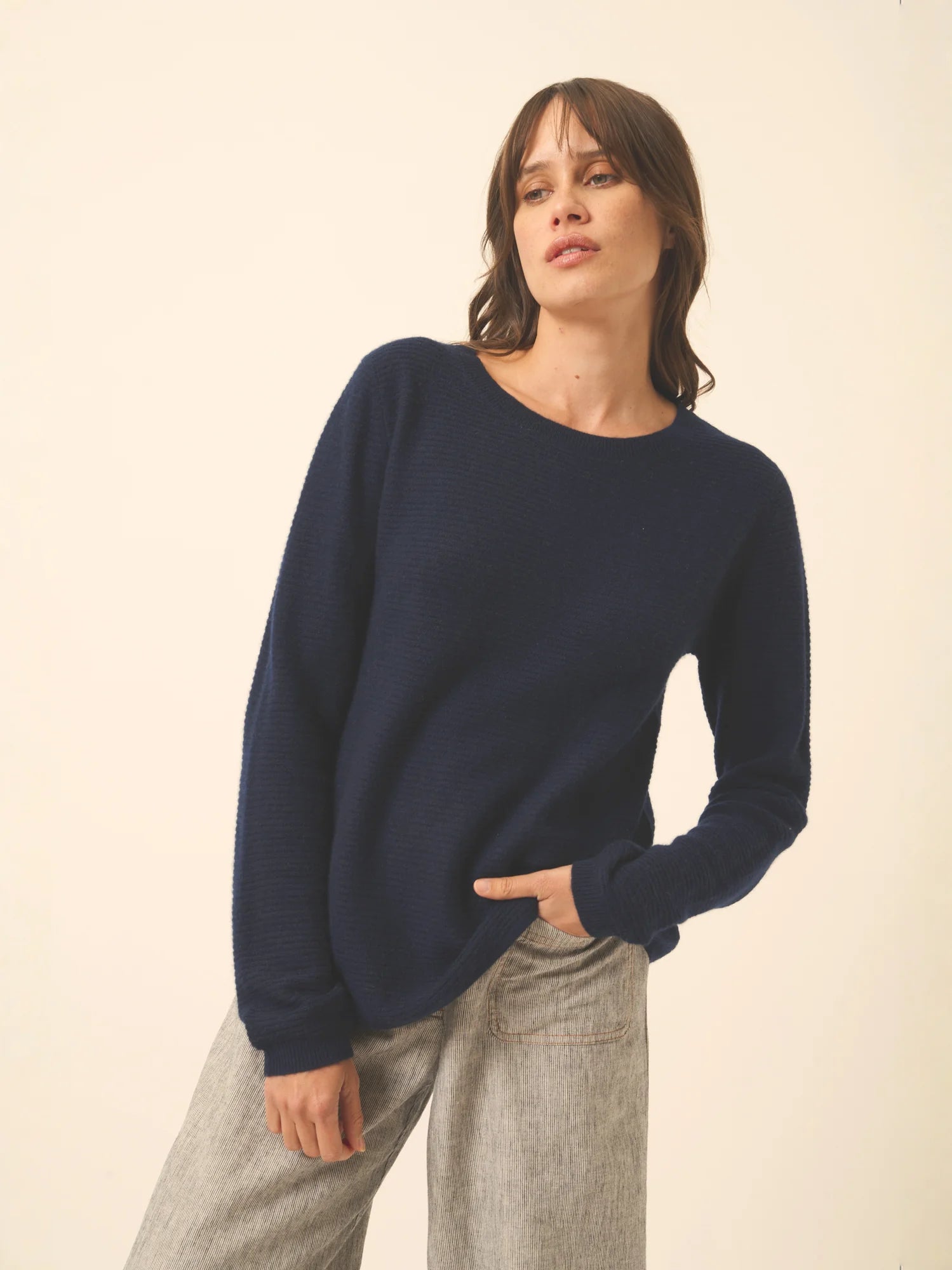 NETHY pullover u-boot-ausschnitt marineblau
